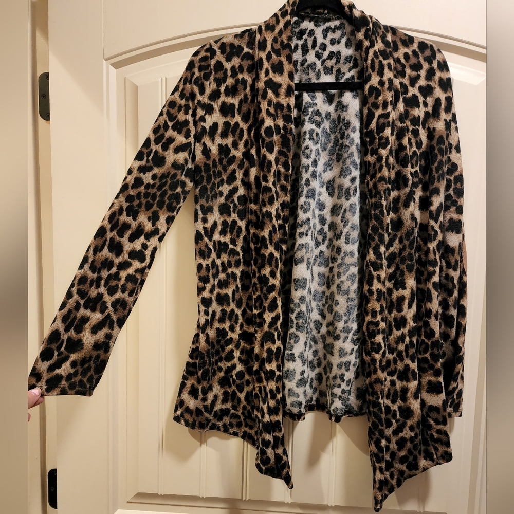 Boutique Leopard Print Cardigan